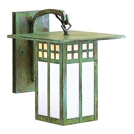 Arroyo Craftsman 9" Glasgow Wall Mount, Bronze, Clear Seedy Glass GB-9CS-BZ
